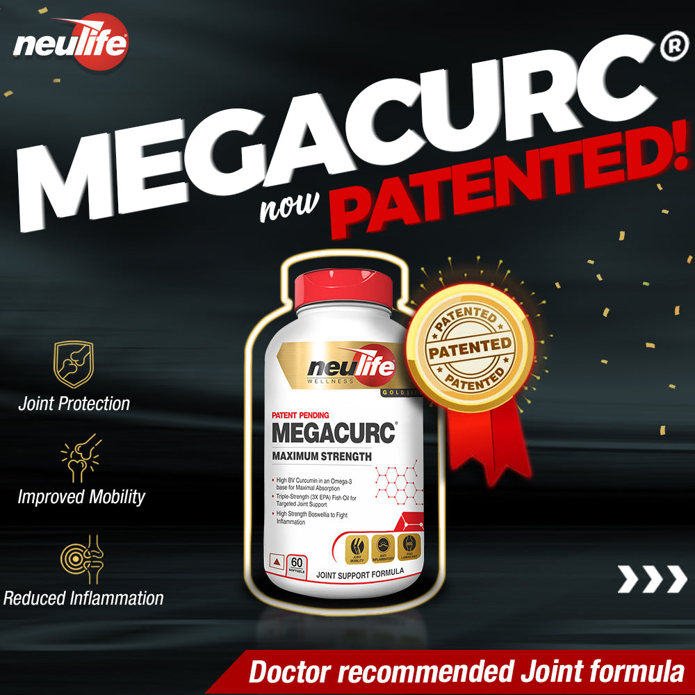 MEGACURC Patented Advanced Joint Support with Triple-Strength Fish Oil, Curcumin & Boswellia