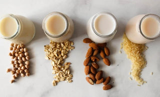 soy milk almond milk oat milk