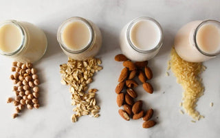 soy milk almond milk oat milk