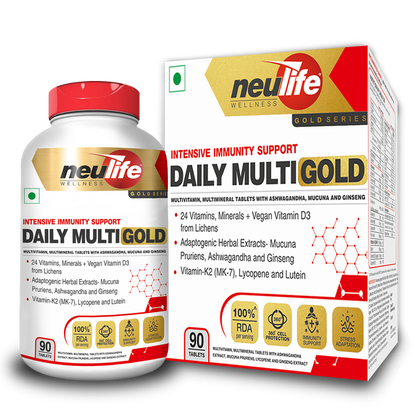 Daily-Multi Gold Advanced Multivitamin with MK-7, Adaptogens, Antioxidants & Natural Extracts