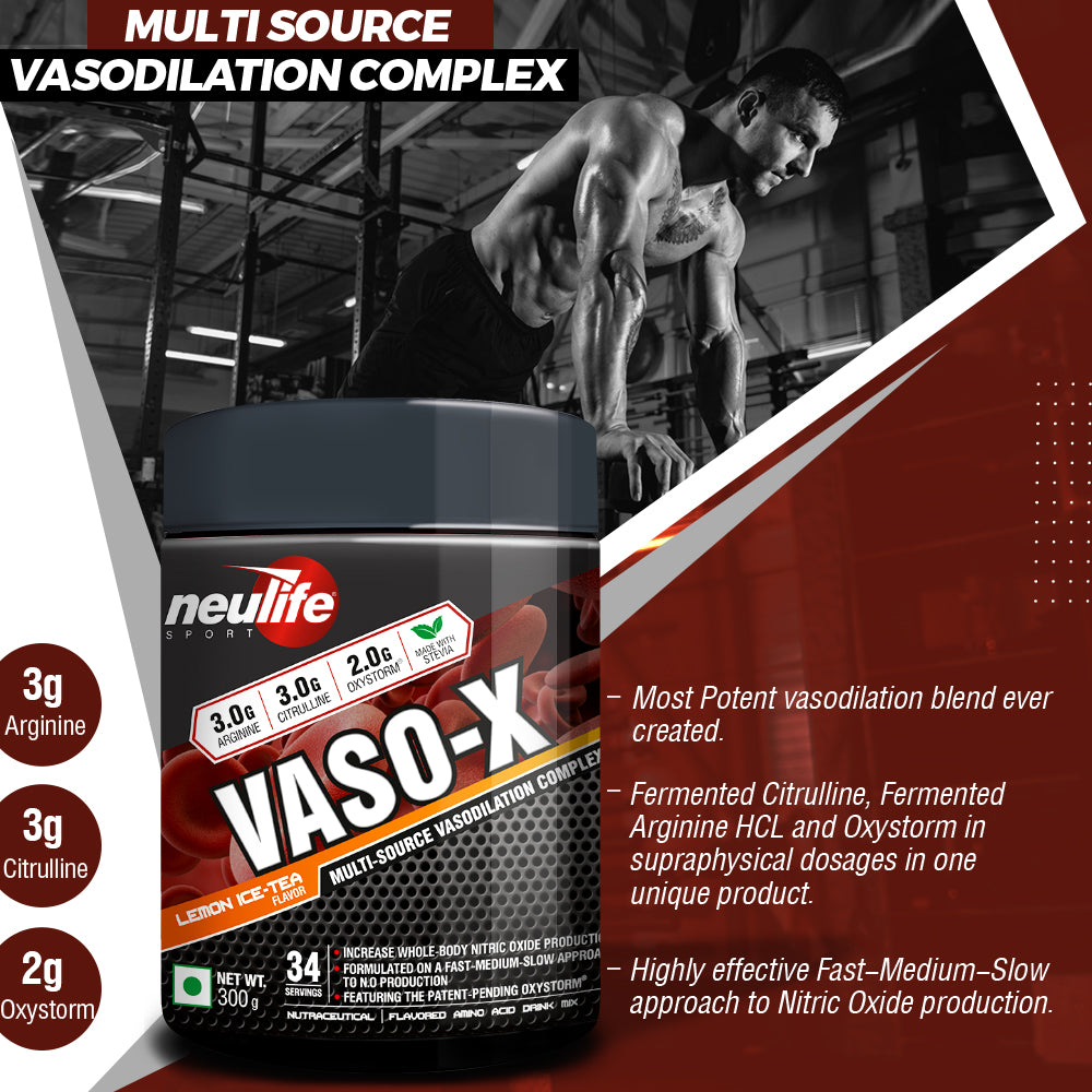 Vaso-X Time Release Nitric Oxide Booster for Muscle Pumps
