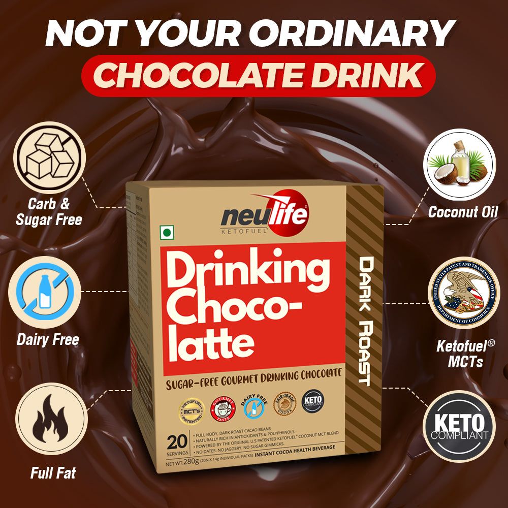 KETOFUEL® Drinking Chocolate - Protein Rich & Powered by Patented MCTs
