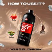 Pure MCT Oil | Clean Energy + Weight Management 500ml (unflavored)