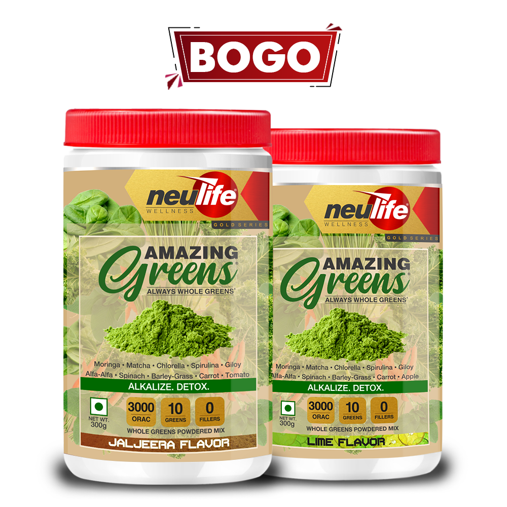 Amazing Greens 2 flavor Combo (Jaljeera & Lime) Buy 1 Get 1 (300gx2)