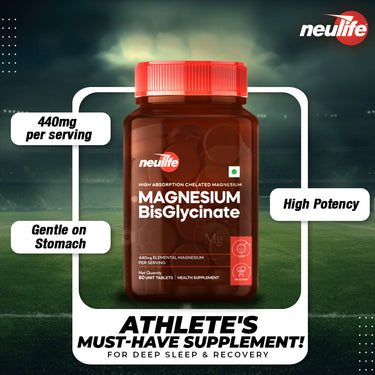 Magnesium Bisglycinate 440mg | High Absorption (60tabs)