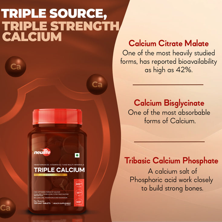 Triple-Calcium with Vitamins K2, D3 & Zinc