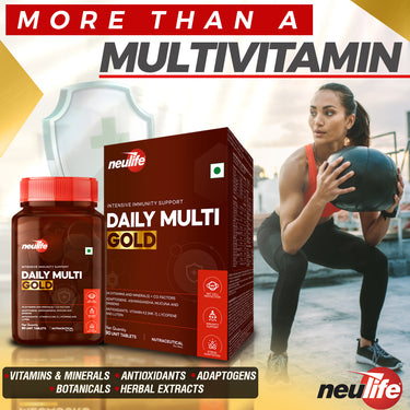 Daily-Multi Gold Advanced Multivitamin with MK-7, Adaptogens, Antioxidants & Natural Extracts