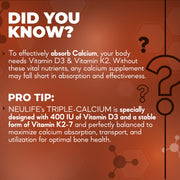 Triple-Calcium with Vitamins K2, D3 & Zinc