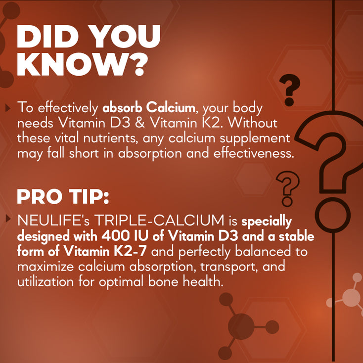 Triple-Calcium with Vitamins K2, D3 & Zinc