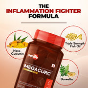 MEGACURC Patented Advanced Joint Support with Triple-Strength Fish Oil, Curcumin & Boswellia