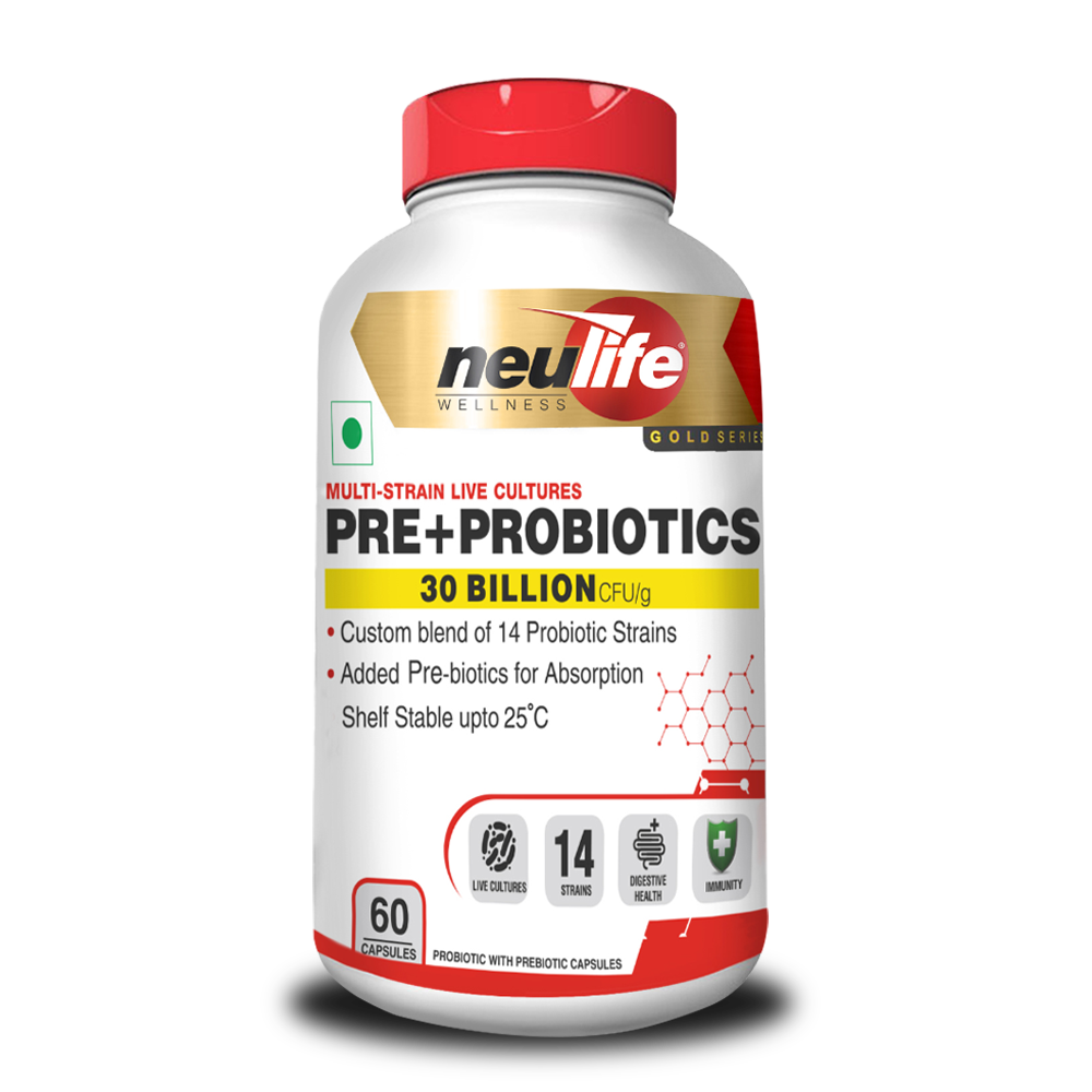 Pre+Probiotic Capsules for Gut health