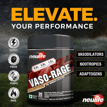 VASO-RAGE® Energy Amplifier with Nootropics, Adaptogens and Vasodilators 