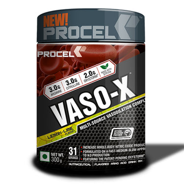 Vaso-X Time Release Nitric Oxide Booster Lemon-Lime Flavor 